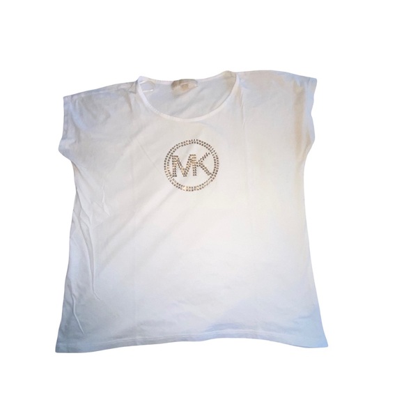 Michael Kors Tops - Michael Kors White Short‎ Sleeve Tee with Logo